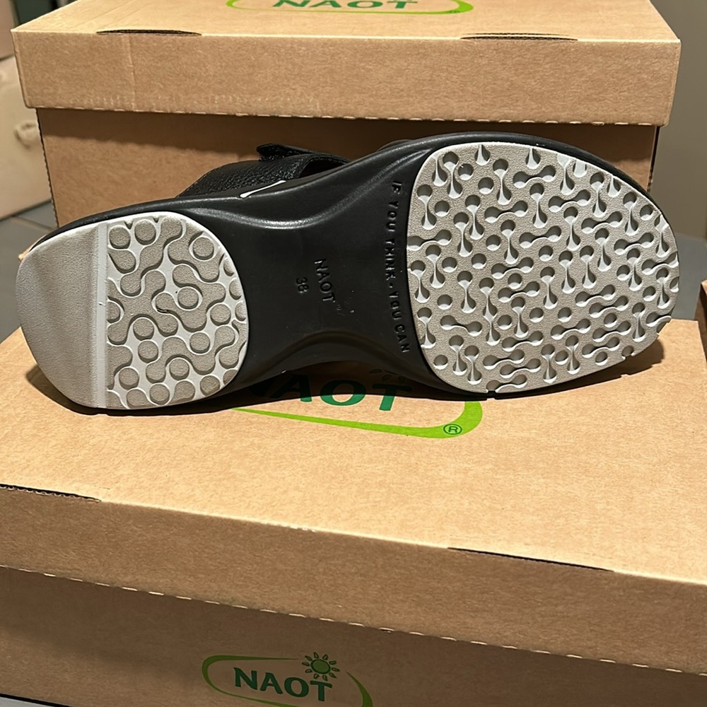 Naot Vesta Leather Sandal in Black - Picture 3 of 3